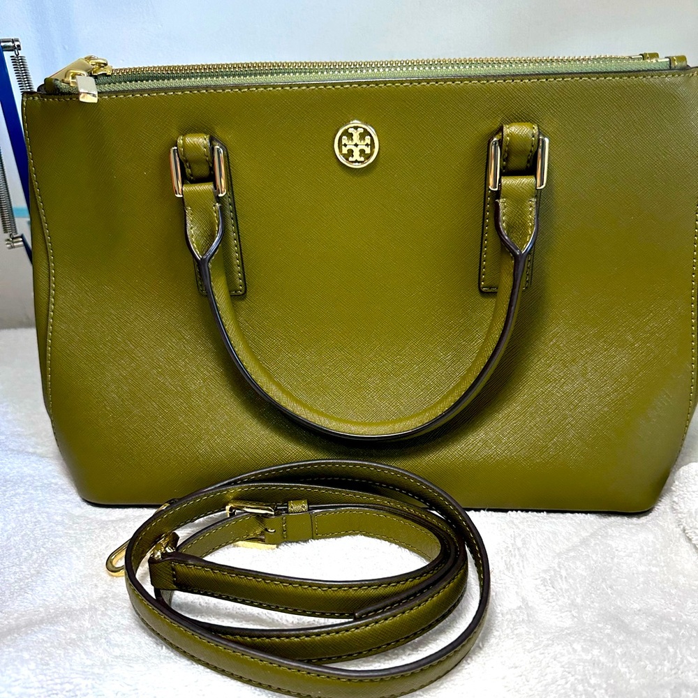 Tory Burch saffiano leather tote bag